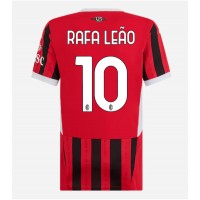 Camiseta AC Milan Rafael Leao #10 Primera Equipación Replica 2024-25 para mujer mangas cortas